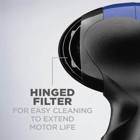 NEW!Conair 1875 Watt Turbo Hair Dryer, Blue-Black. New without Box - Picture 5 of 6